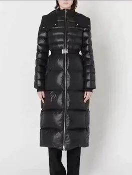 2022 Зимняя женская куртка с искусственным покрытием, повседневная женская длинная пуховая куртка y2k, одежда, новый высококачественный тренч, traf bra XL