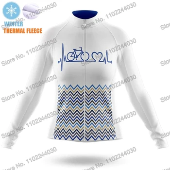 2023 Женская Велосипедная одежда с сердечками, Зимняя Велосипедная майка, Женская велосипедная рубашка с длинными рукавами, Велосипедная рубашка