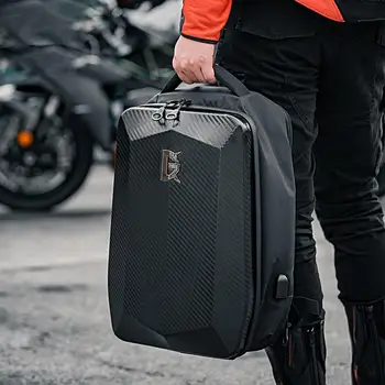 30-48 л Жесткий корпус из углеродного волокна, мотоциклетный рюкзак, сумки для хранения Moto Racing Knight, Дорожная сумка для компьютера, Полнолицевой шлем