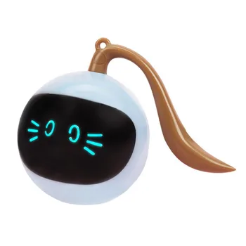Автоматическая игрушка Smart Cat Ball Toy USB Интерактивный Электрический прыгающий мяч, Самовращающиеся игрушки, Катающийся прыгающий мяч для котенка и собаки, дети