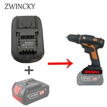 Адаптер Электроинструмента ZWINCKY Для Литий-ионного аккумулятора Bosch 18V BAT609 BAT618G Преобразуется В Инструмент Worx Orange 20V Max 4Pin