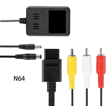 Американский адаптер AV-кабельная линия для N64 шнур адаптера питания аудио AV-кабель RCA для игрового набора Nintendo 64 N64