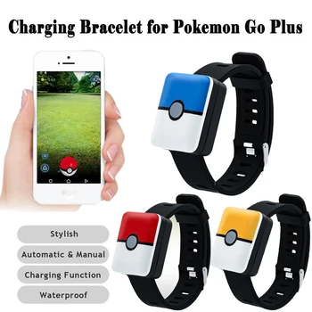 Браслет с автоматической фиксацией для игр Pokemon Go Plus для Bluetooth-совместимого перезаряжаемого квадратного браслета-браслета для Android / IOS
