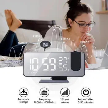 Будильник С регулируемой громкостью, цифровые часы с большим экраном, USB-порт для зарядки, светодиодные часы с питанием от 5 В постоянного тока, Двойные кольца, Электрические часы