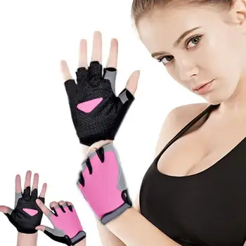 Велосипедные тактические перчатки на половину пальца, дышащие противоскользящие перчатки для фитнеса, Летние перчатки без пальцев, Женское мужское велосипедное снаряжение