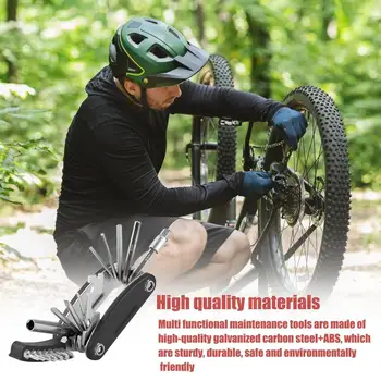 Велосипедный мультитул 21 В 1, набор многофункциональных инструментов для велоспорта, удобный для переноски, ремонтный комплект для обслуживания дорожных и горных велосипедов и