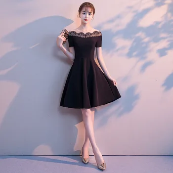 Вечеринка маленькое вечернее платье женское 2020 новая корейская женская вечеринка банкет черное короткое платье облегающее платье