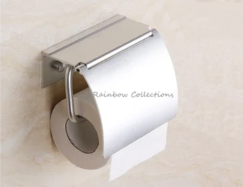 Держатель туалетной бумаги из алюминиевого сплава 140 * 110 мм С крышкой, Квадратный Держатель Рулона Туалетной бумаги, Аксессуары Для ванной комнаты