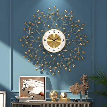 Кварцевые настенные часы Watch Art Deco Number Gold Уникальные Современные настенные часы для гостиной, круглые, Роскошные, Бесшумные, Креативный декор Reloj Pared
