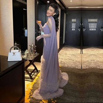 Коктейльное вечернее платье 5Noble Club Sweetheart Светло-фиолетового цвета длиной до пола Женское платье для выпускного вечера