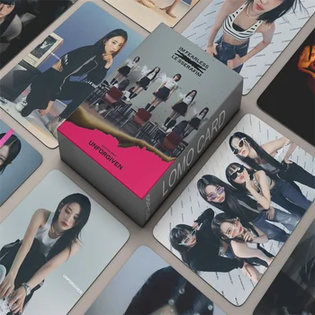 Комплект из 55 предметов Фотокарточка Le Serrafim Новый альбом Fearless Lomo Плакаты Коллекция подарков для фанатов Оптом Kpop