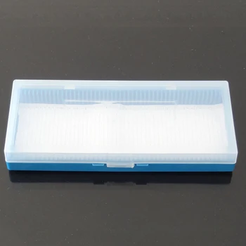 Коробка для предметных стекол для микроскопа, Биологическая патология, вмещает до 50 шт. слайдов, слоты для био-слайсов, Прямоугольная Стеклянная коробка для предметных стекол для микроскопа, 1X