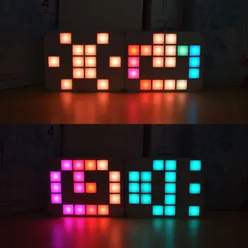 Многофункциональные светодиодные часы Cool Music spectrum с красочной палитрой, электронный комплект DIY, прямая поставка