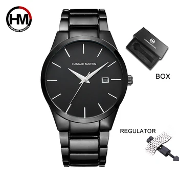 Мужские часы Классического дизайна, черный ремешок из нержавеющей стали, календарь, водонепроницаемые электронные кварцевые часы, деловые Простые часы для мужчин