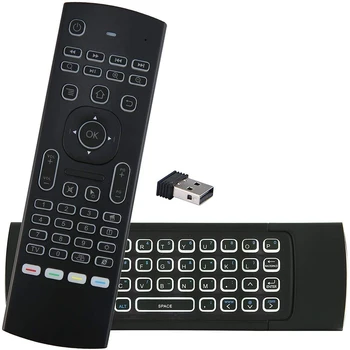 Новый MX3 Air Mouse Smart Voice Remote Control 2.4 G RF Беспроводная Клавиатура С ИК Подсветкой Для X96Q KM9 A95X H96 MAX Android TV Box