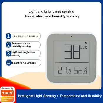 Программа YUJIE Tuya датчик яркости освещения в помещении умный дом высокоточный дисплей датчик температуры и влажности AE01HIS-007