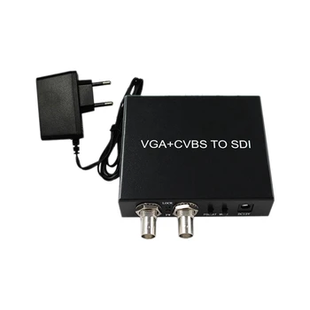 Распределитель конвертеров VGA/AV в SDI с одним-двумя преобразователями высокой четкости VGA/AV в двухпортовый SDI-конвертер