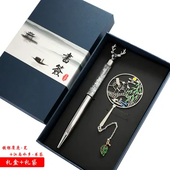 Фирменная ручка Elk Металлическая закладка с гравировкой в классическом китайском стиле Изысканный студенческий подарок Культурный и рождественский подарок