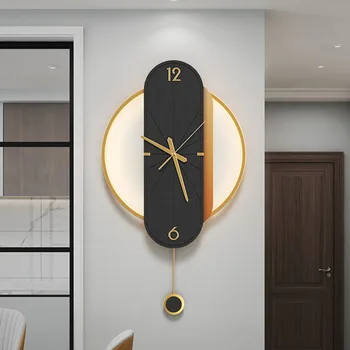 Элегантный Новый дизайн Настенных часов США, Современный стильный бесшумный механизм, настенные часы в минималистичном стиле, Уникальное оригинальное украшение спальни